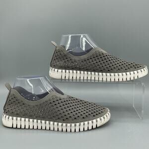 Ilse Jacobson Women’s Tulip 139 Slip on Sneakers Gray Size 8